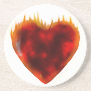 Flaming Heart Coaster