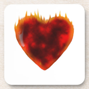 Flaming Heart Coaster