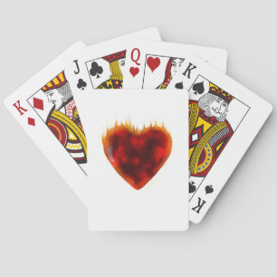 Flaming Heart Playing Cards