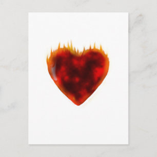 Flaming Heart Postcard