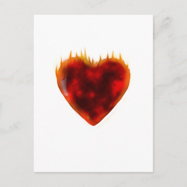 Flaming Heart Postcard (Front)