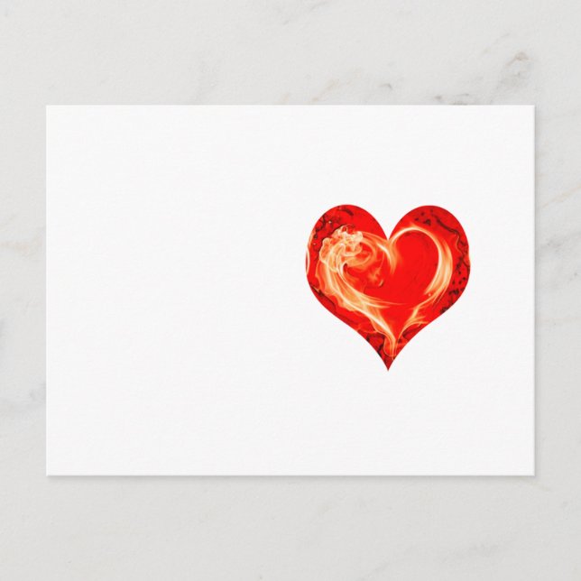 Flaming heart postcard (Front)