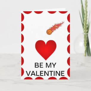 flaming heart valentine card