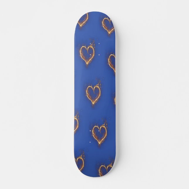 Flaming Hearts Skateboard (Front)