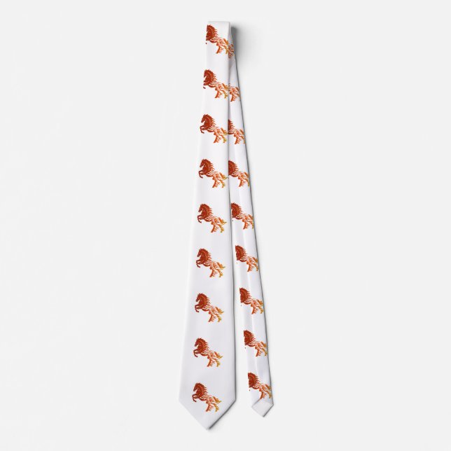 Flaming horse - Choose background colour Tie (Front)