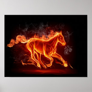 Flaming Horse Poster