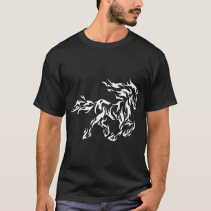 Flaming Horse Tribal Art Design – Bold & Fierce T-Shirt