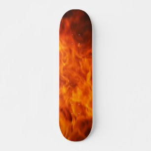 Flaming hot skateboard