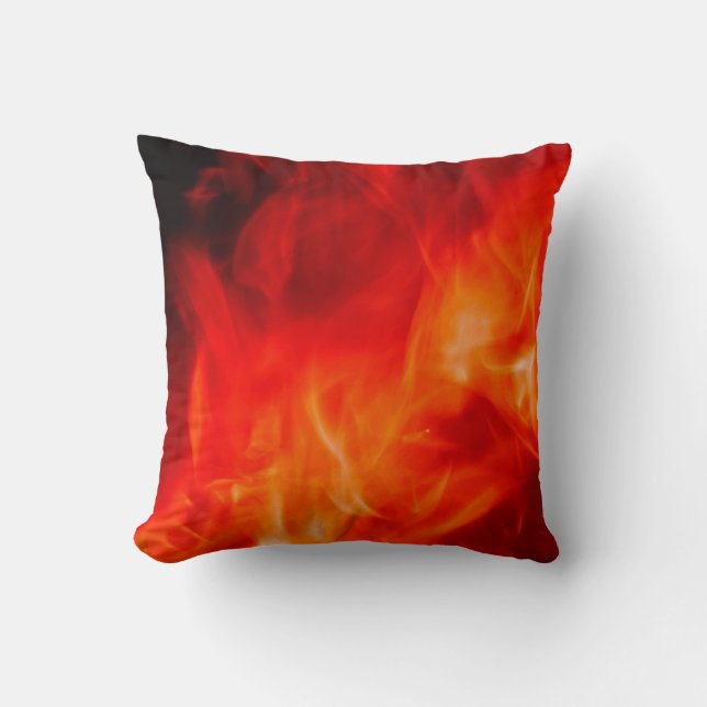 Flaming hot throw pillow (Front)