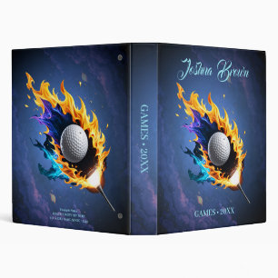 Flaming Intensity: The golf ball in action. Binder