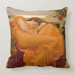 Flaming June 1895 Throw Pillow