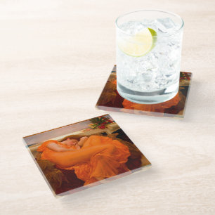 Flaming June by Lord Frederic Leighton Glass Coaster