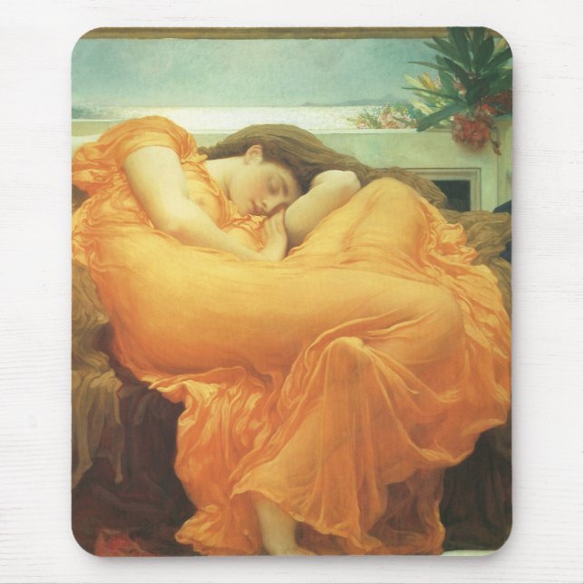Flaming June by Lord Frederic Leighton Mouse Pad (Front)