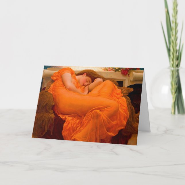 Flaming June by Lord Frederic Leighton Thank You Card (Front)