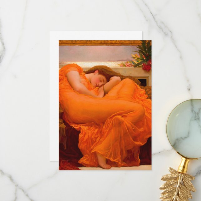 Flaming June by Lord Frederic Leighton Thank You Card (Front/Back In Situ)