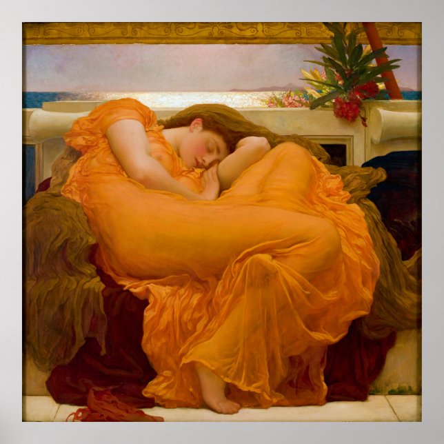 Flaming June by Sir Frederic Leighton Poster (Front)