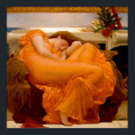 Flaming June by Sir Frederic Leighton Poster<br><div class="desc">Date: 1895 | Flaming June is a painting by Sir Frederic Leighton. It is widely considered to be Leighton's magnum opus, showing his classicist nature. It is thought that the woman portrayed alludes to the figures of sleeping nymphs and naiads the Greeks often sculpted.</div>