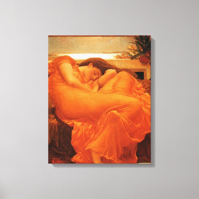 Flaming June Frederic Leighton Fine Art Canvas Print (Front)