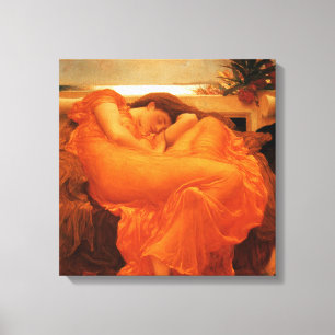 Flaming June Frederic Leighton Fine Art Canvas Print