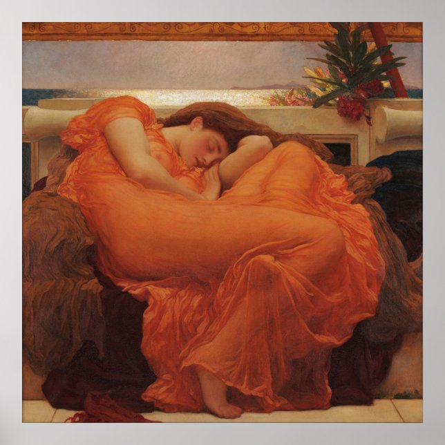 Flaming June Frederic Leighton Fine Art Print (Front)