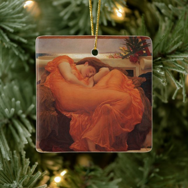 Flaming June Frederic Leighton Fine Art Print Ceramic Ornament (Tree)