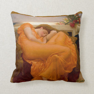 Flaming June - Frederic Lord Leighton Throw Pillow