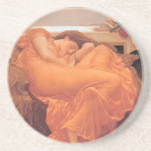 Flaming June Sandstone Drink Coaster