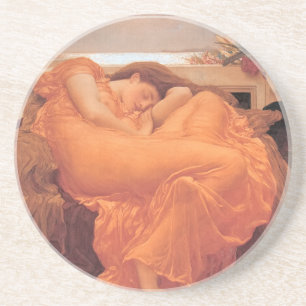 Flaming June Sandstone Drink Coaster