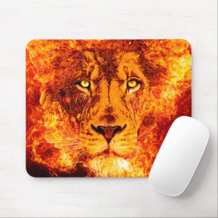 Flaming Lion of Judah Mouse Pad