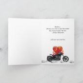 Flaming Love Biker Wedding Card (Inside)