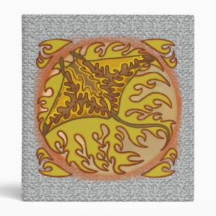 Flaming Manta Ray custom name Binder