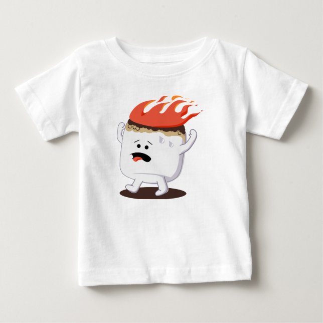 Flaming Marshmallow Baby T-Shirt (Front)