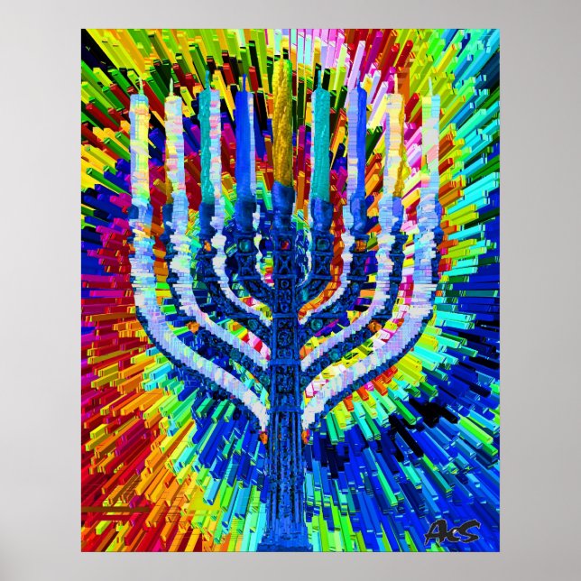 FLAMING MENORAH POSTER (Front)