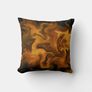 flaming orange and black throw pillow