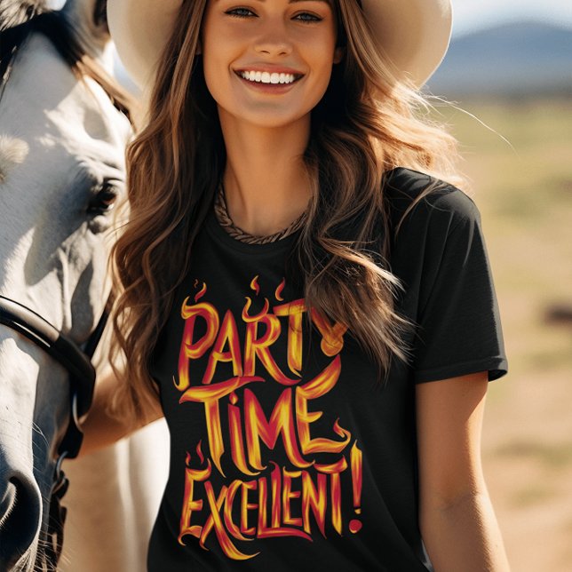 Flaming Party Time T-Shirt (Creator Uploaded)