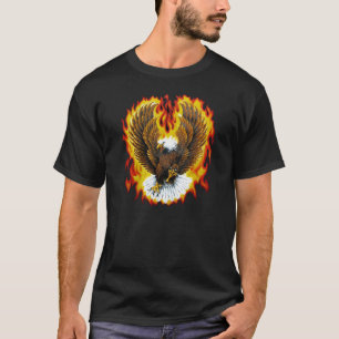Flaming Patriotic Bald Eagle T-shirts