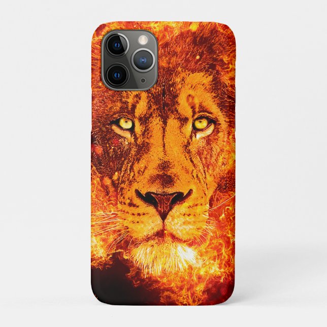 Flaming Pentecost Lion of Judah Case-Mate iPhone Case (Back)