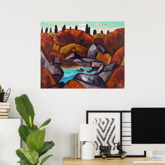Flaming Pool—Dogtown | Marsden Hartley | Poster