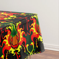 Flaming Pumpkin Head Box Interlocking Pattern