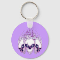 Flaming Purple Skulls