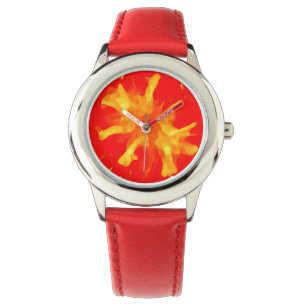 Flaming red pop art tomato watch