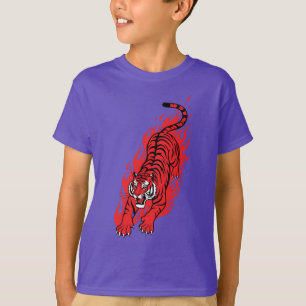 Flaming Red Tiger – Fierce Fire Beast Tee