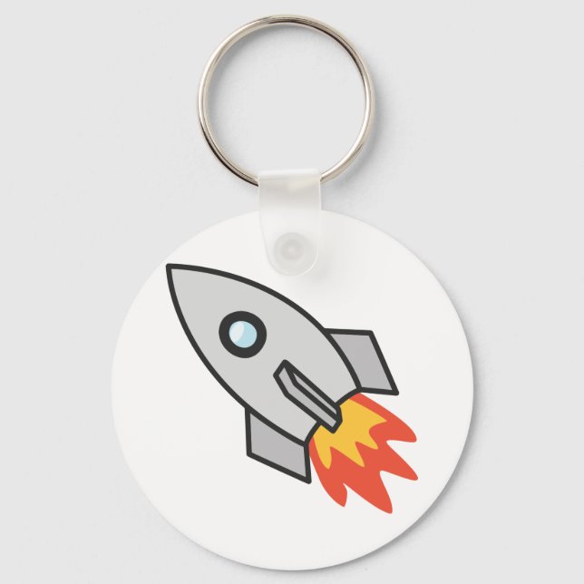 Flaming rocket keychain (Front)