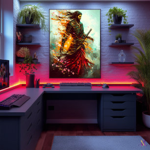 Flaming Samurai – The Eternal Warrior Poster