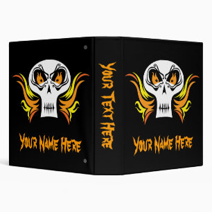 Flaming Skull Binder