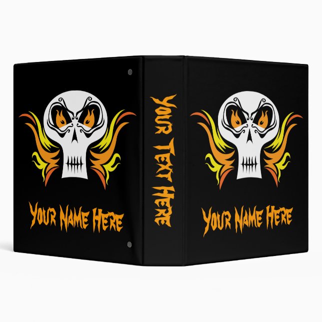 Flaming Skull Binder (Background)