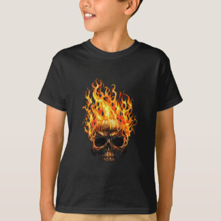 Flaming-Skull-(Black) T-Shirt