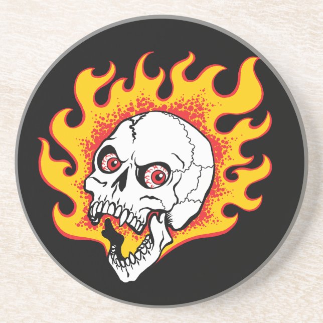 Flaming Skull Coaster (Front)