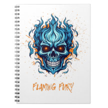 Flaming Skull Note Pad