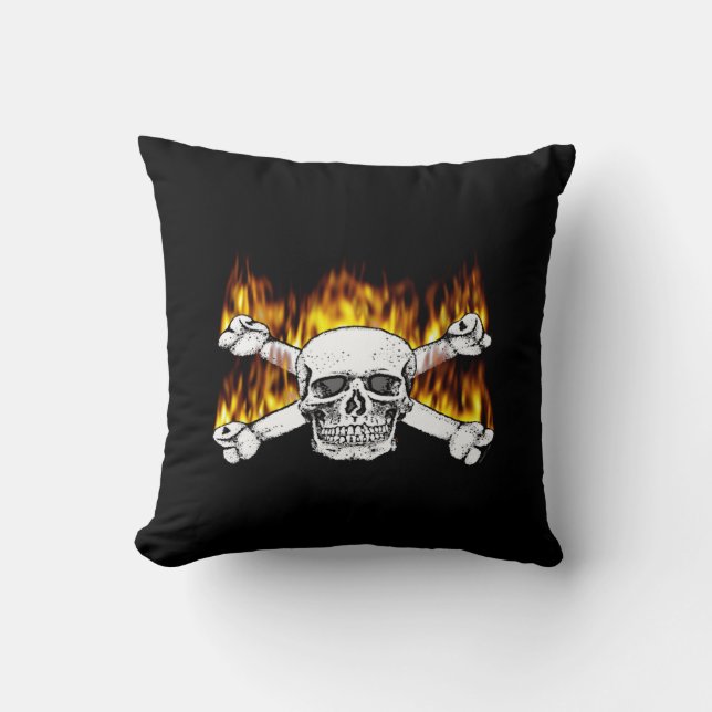 Flaming Skull Pillows (Front)